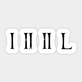 Simple Roman Numerals Sticker